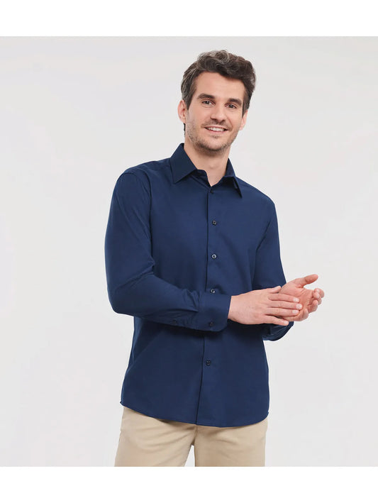 Men´s Long Sleeve Easy Care Tailored Oxford Shirt - Tryckeribolaget