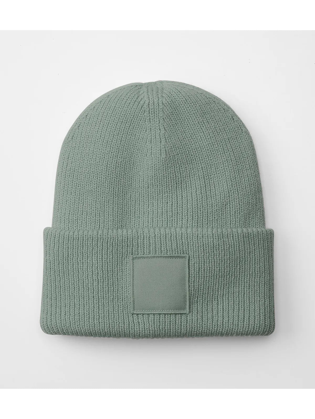 Deep Cuffed Tonal Patch Beanie