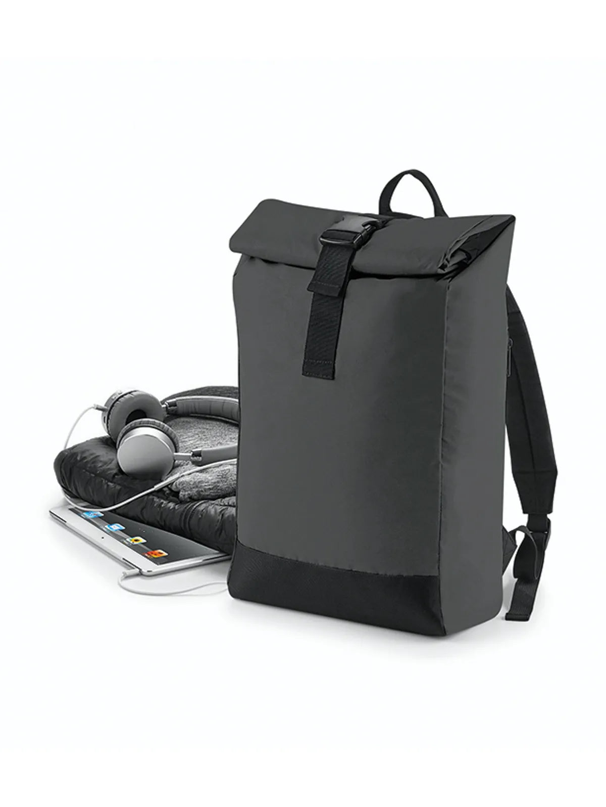 Reflective Roll-Top Backpack