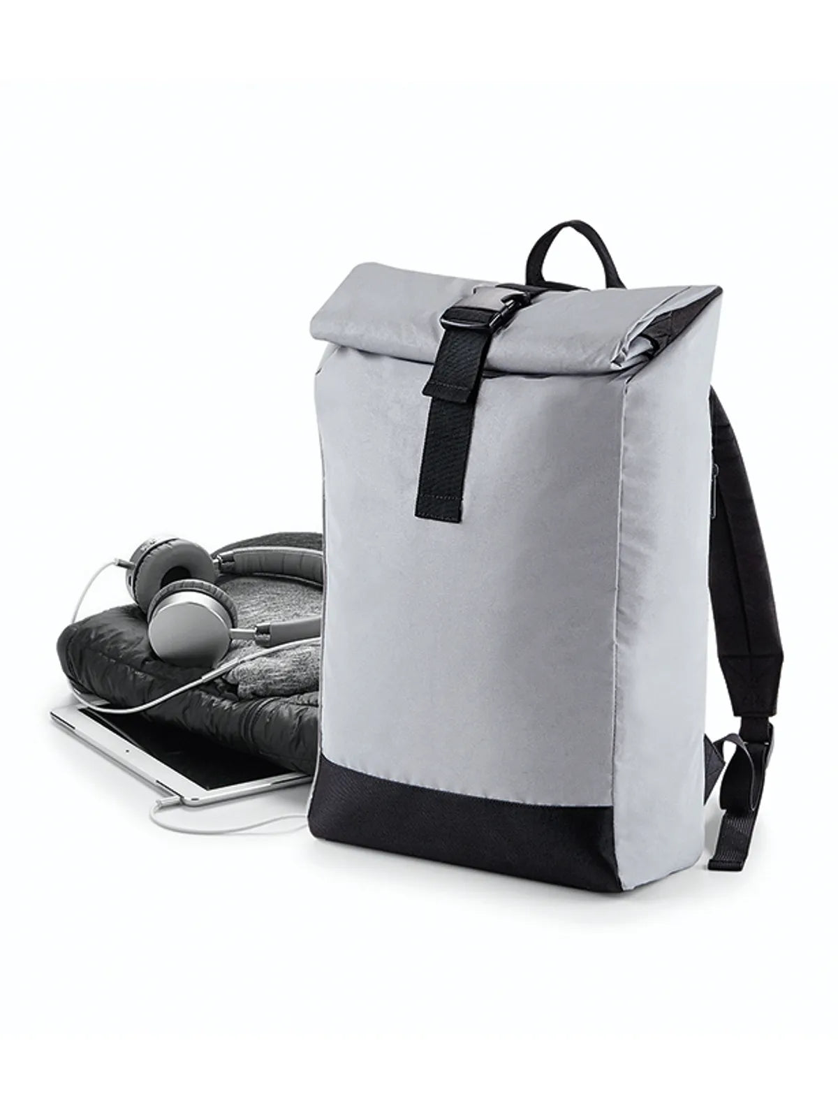 Reflective Roll-Top Backpack