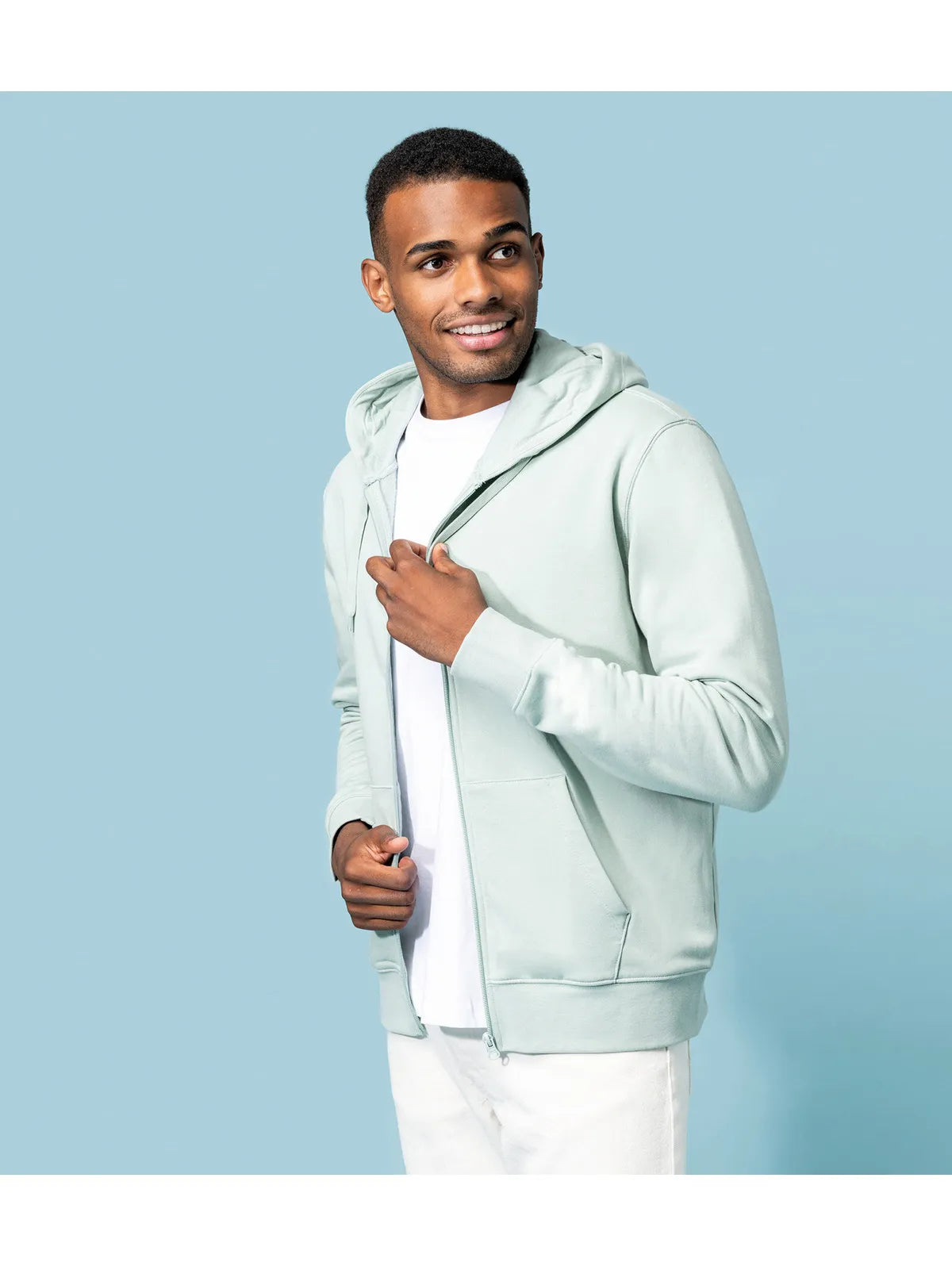 Men's Eco-Friendly Zip-Through Hoodie