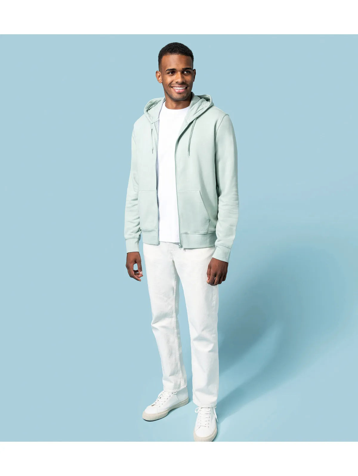 Men's Eco-Friendly Zip-Through Hoodie