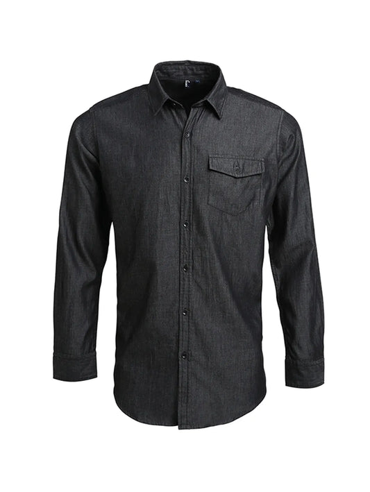 Jeans stitch denim shirt - Tryckeribolaget