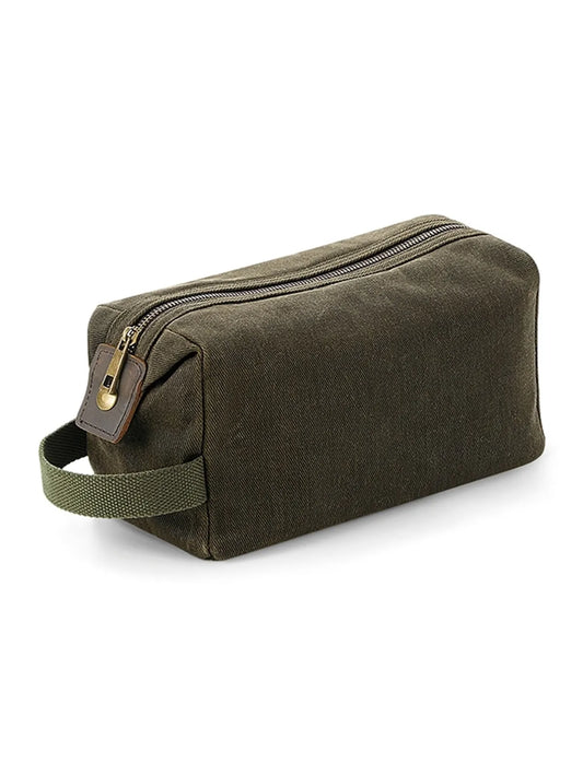 Heritage Waxed Canvas Wash Bag - Tryckeribolaget