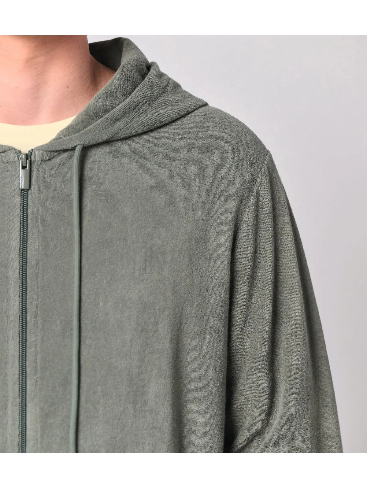 Eco-Friendly Men's Terry Towel Full Zip Hoodie