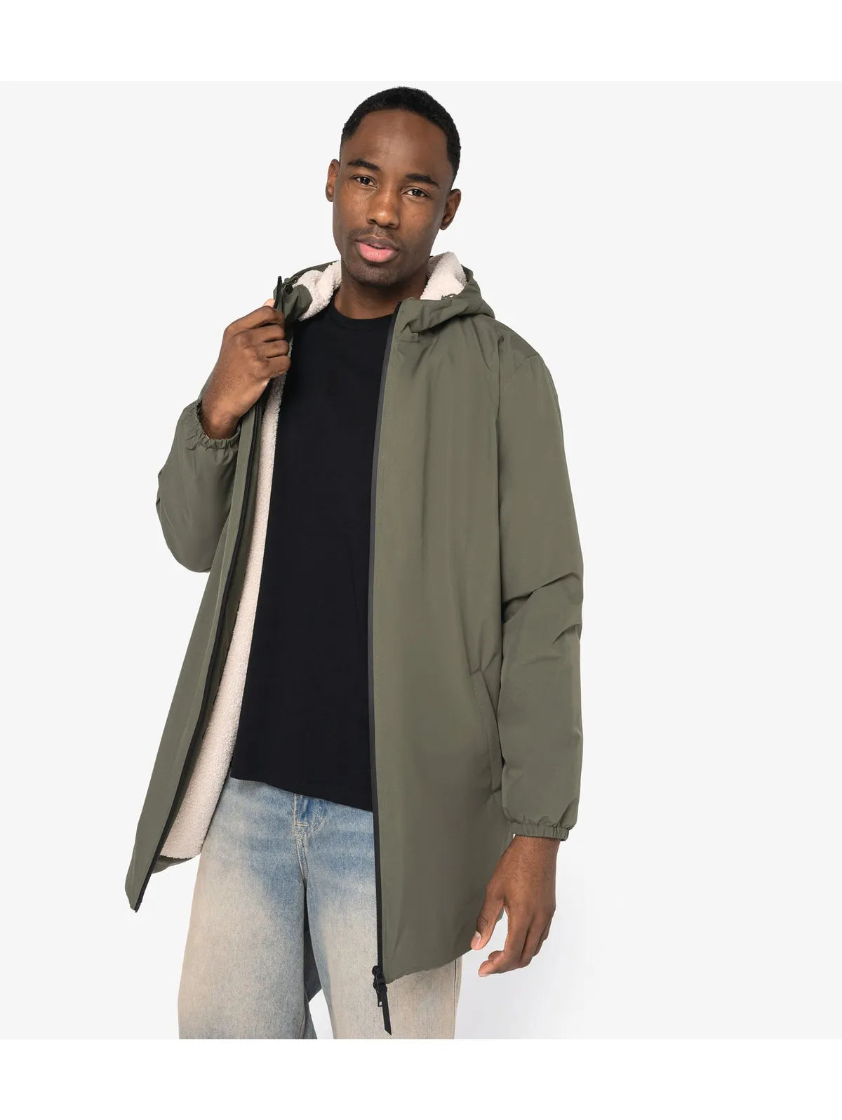 Eco-Friendly Unisex Sherpa-Lined Waterproof Jacket