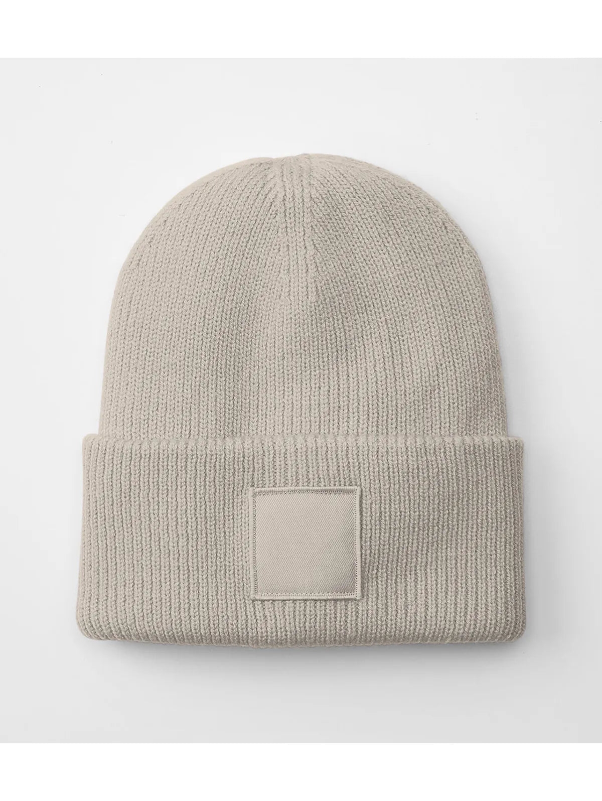 Deep Cuffed Tonal Patch Beanie