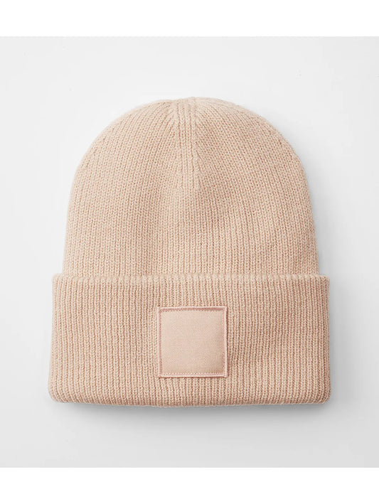 Deep Cuffed Tonal Patch Beanie