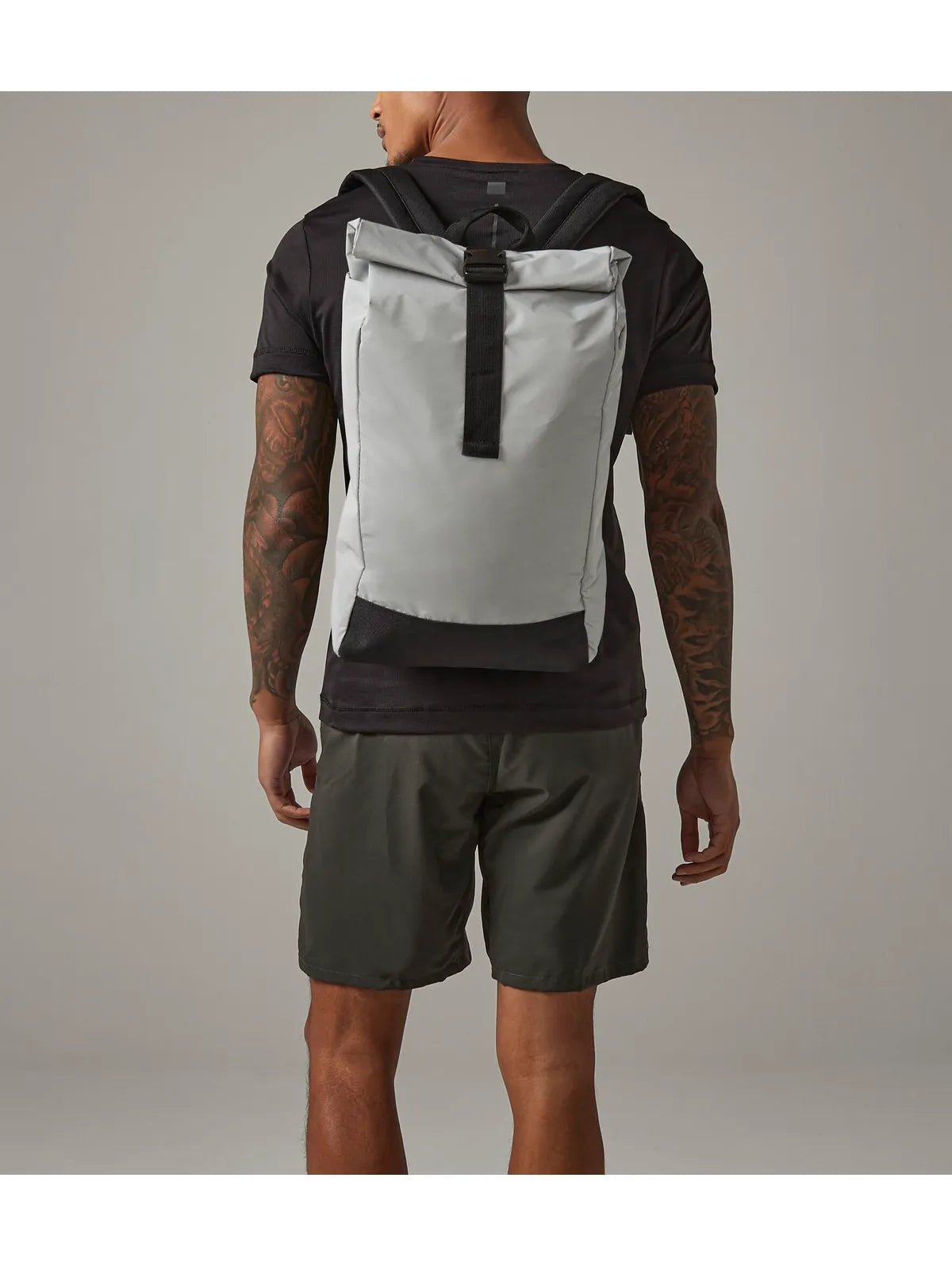 Reflective Roll-Top Backpack