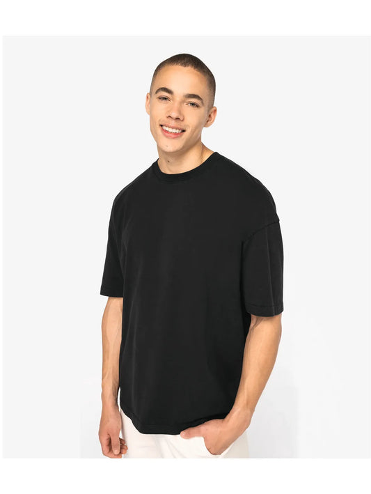 Eco-Friendly Men's Washed Effect Oversized T-shirt