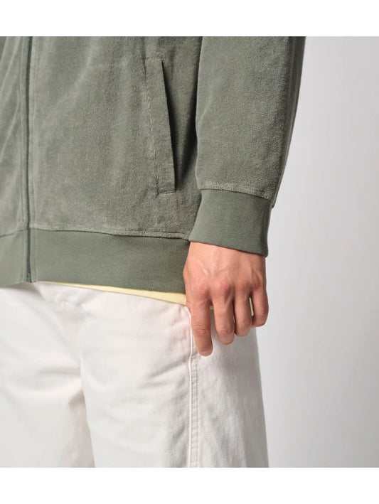 Eco-Friendly Men's Terry Towel Full Zip Hoodie