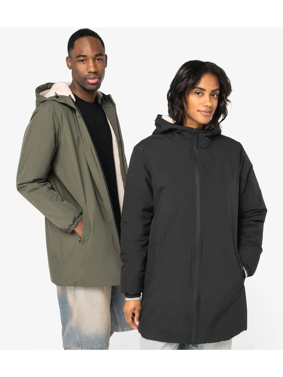 Eco-Friendly Unisex Sherpa-Lined Waterproof Jacket