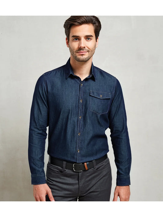 Jeans stitch denim shirt